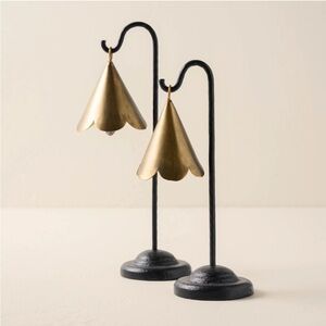 Mariel Standing Scalloped Set of Large & Small Bells-Magnolia